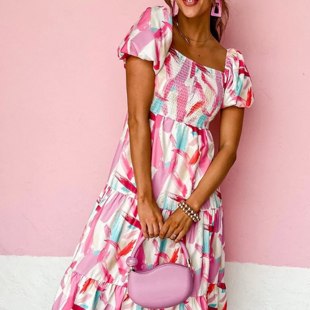 Ruffle tiered dress